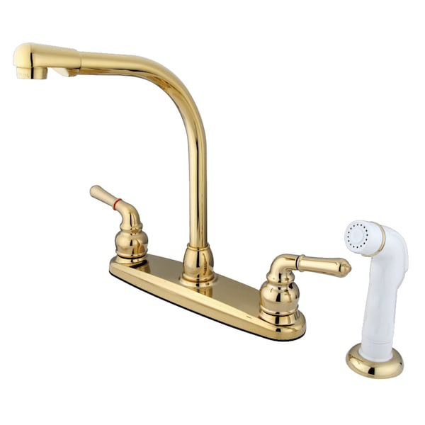 Magellan 8" Centerset Kitchen Faucet, Polished Brass